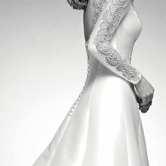 Wedding Dress w/ long sleeve from Nordstom. Plus size 22 - Picture 3 of 7